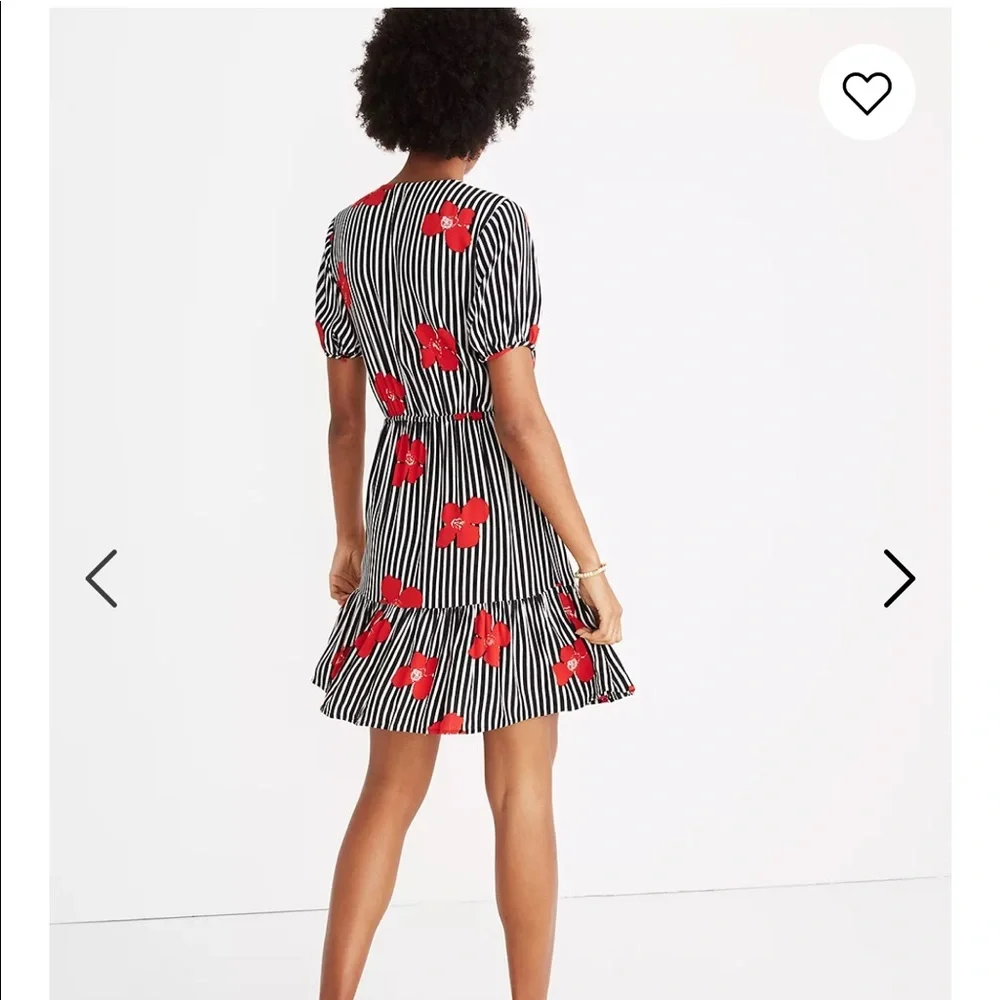 Madewell Ruffle Wrap Dress Candied Orchids 4 - Picture 6 of 11